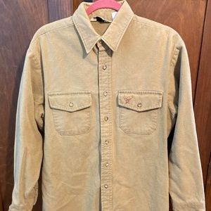 VTG Duxbak shamois button shirt Buck deer Logo Size L